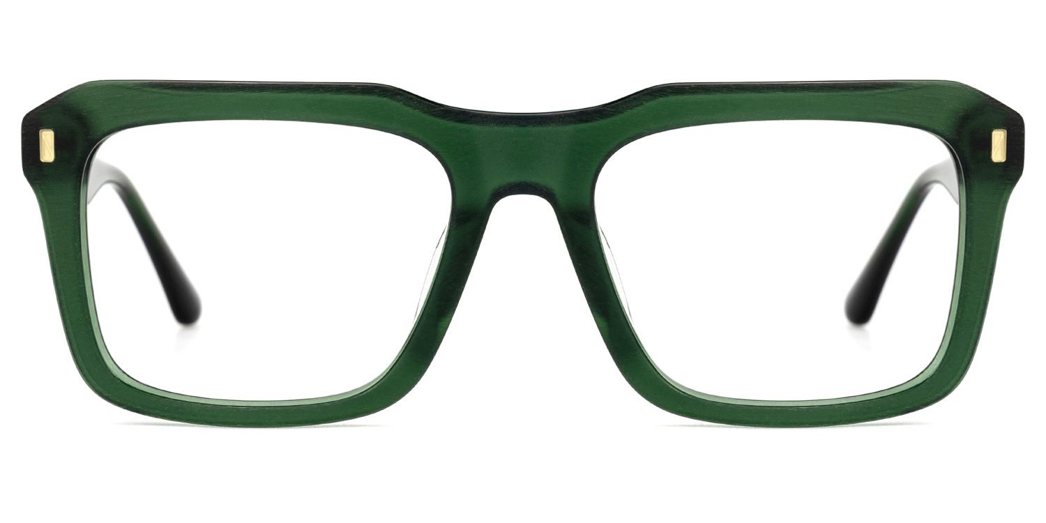 Haines Square Green Glasses | ZEELOOL UK0