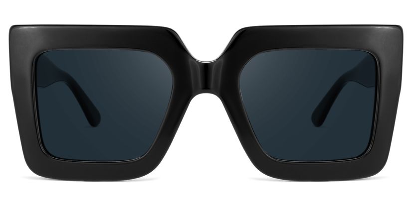 Brandon Black Square Sunglasses