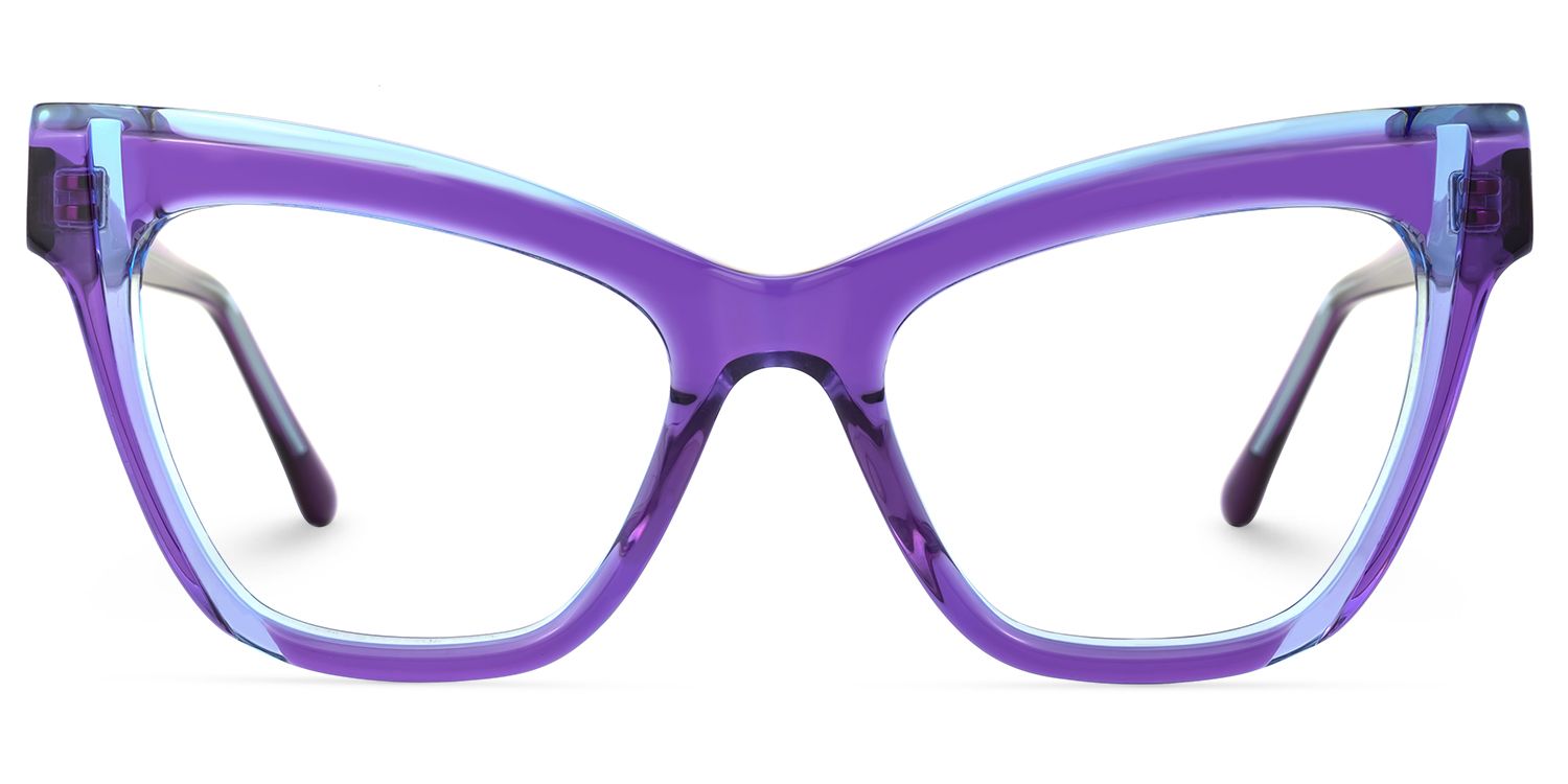 Saucie Cateye Purple Frame Glasses | ZEELOOL UK0