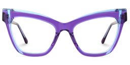 Saucie Cateye Purple Glasses0