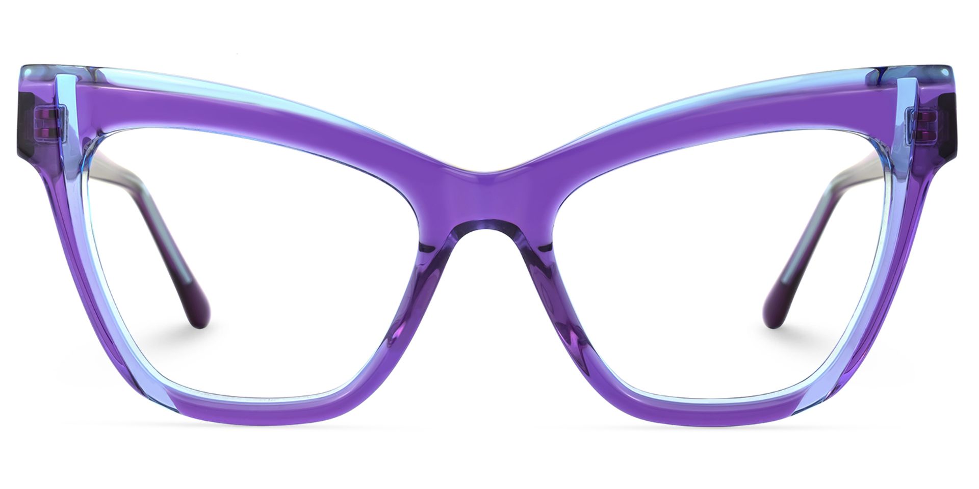 Saucie Cateye Purple Frame Glasses | ZEELOOL UK0