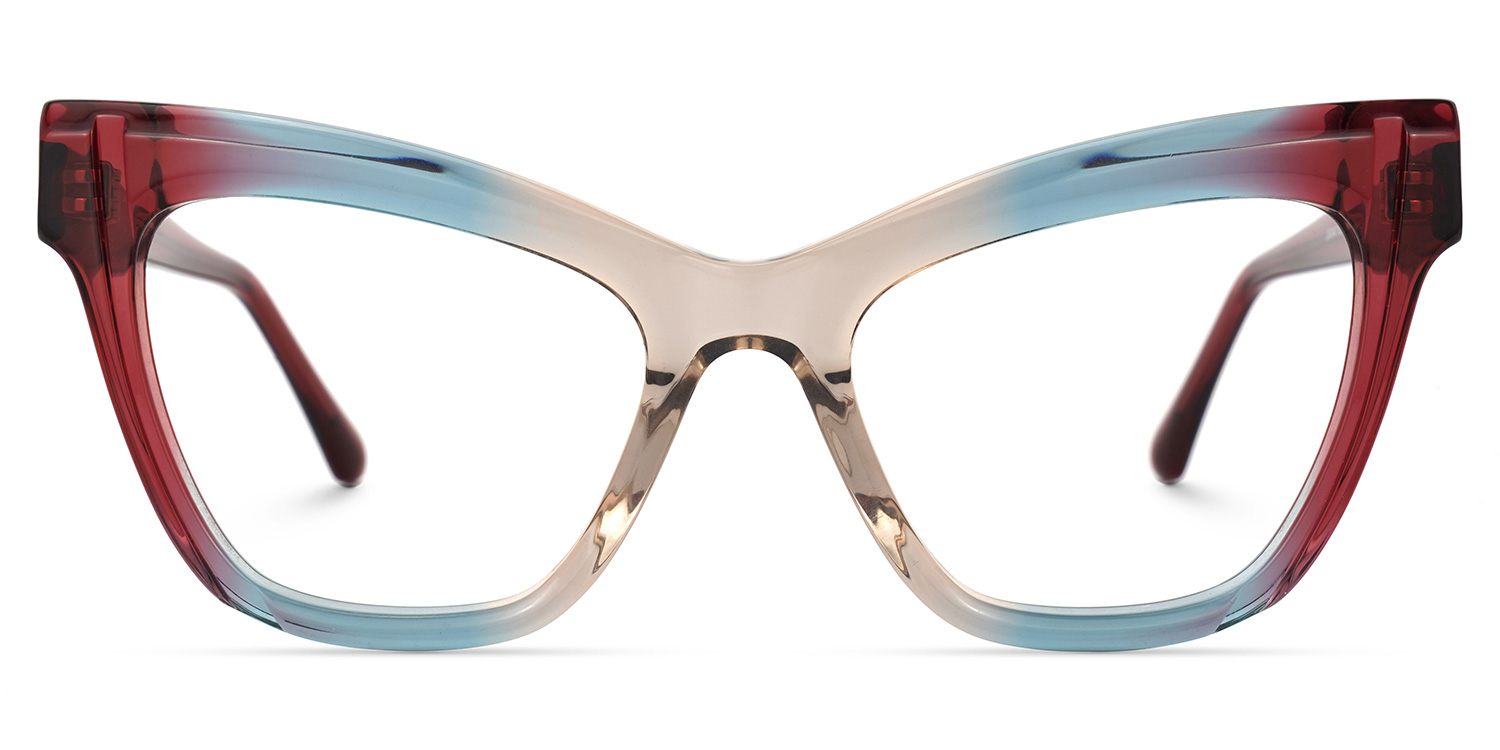 Saucie Multicolor Cat-Eye Frame Glasses | ZEELOOL UK0