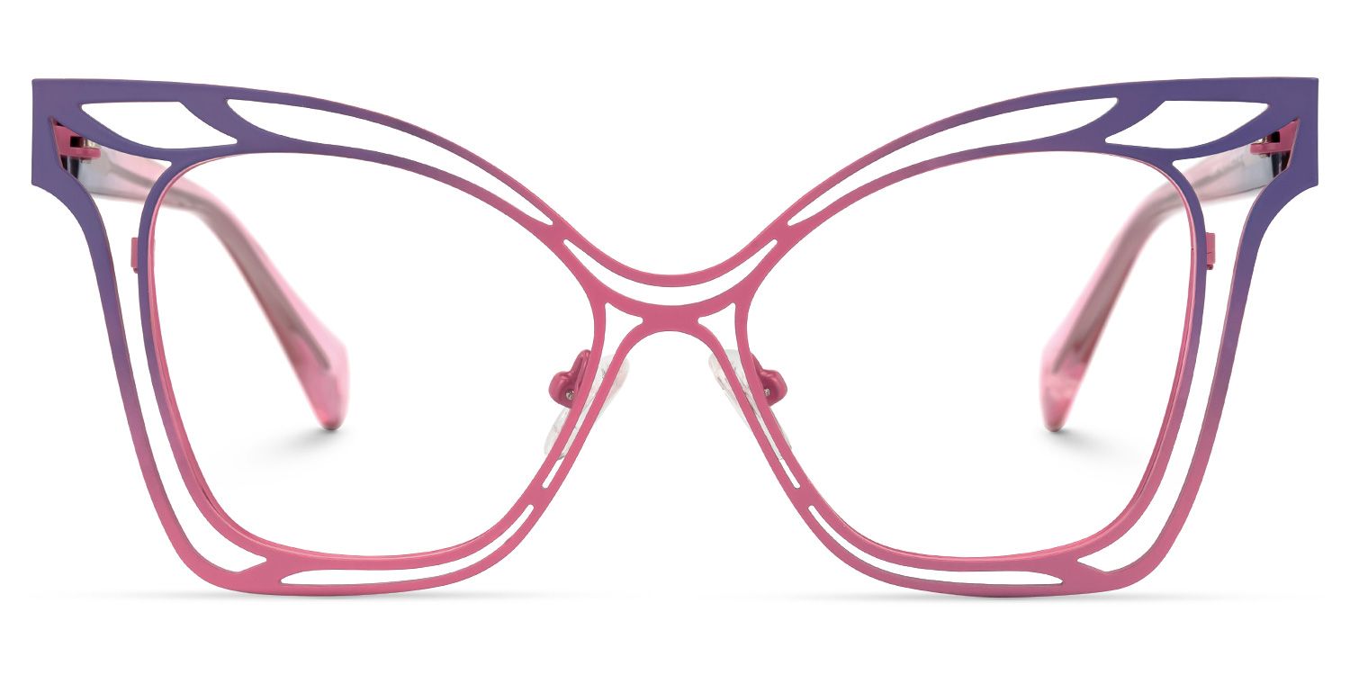 Cini Square Pink Glasses | ZEELOOL UK0