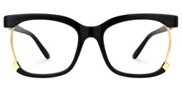Obando Square Black Glasses2