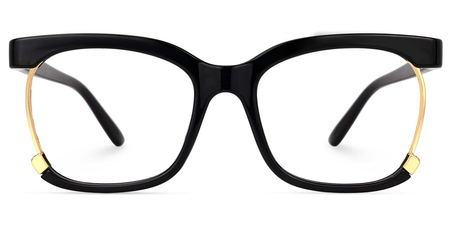 Obando Square Black Glasses2
