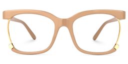Obando Square Brown Glasses0