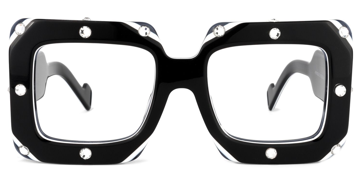 Yuri Square Black Glasses | ZEELOOL UK0