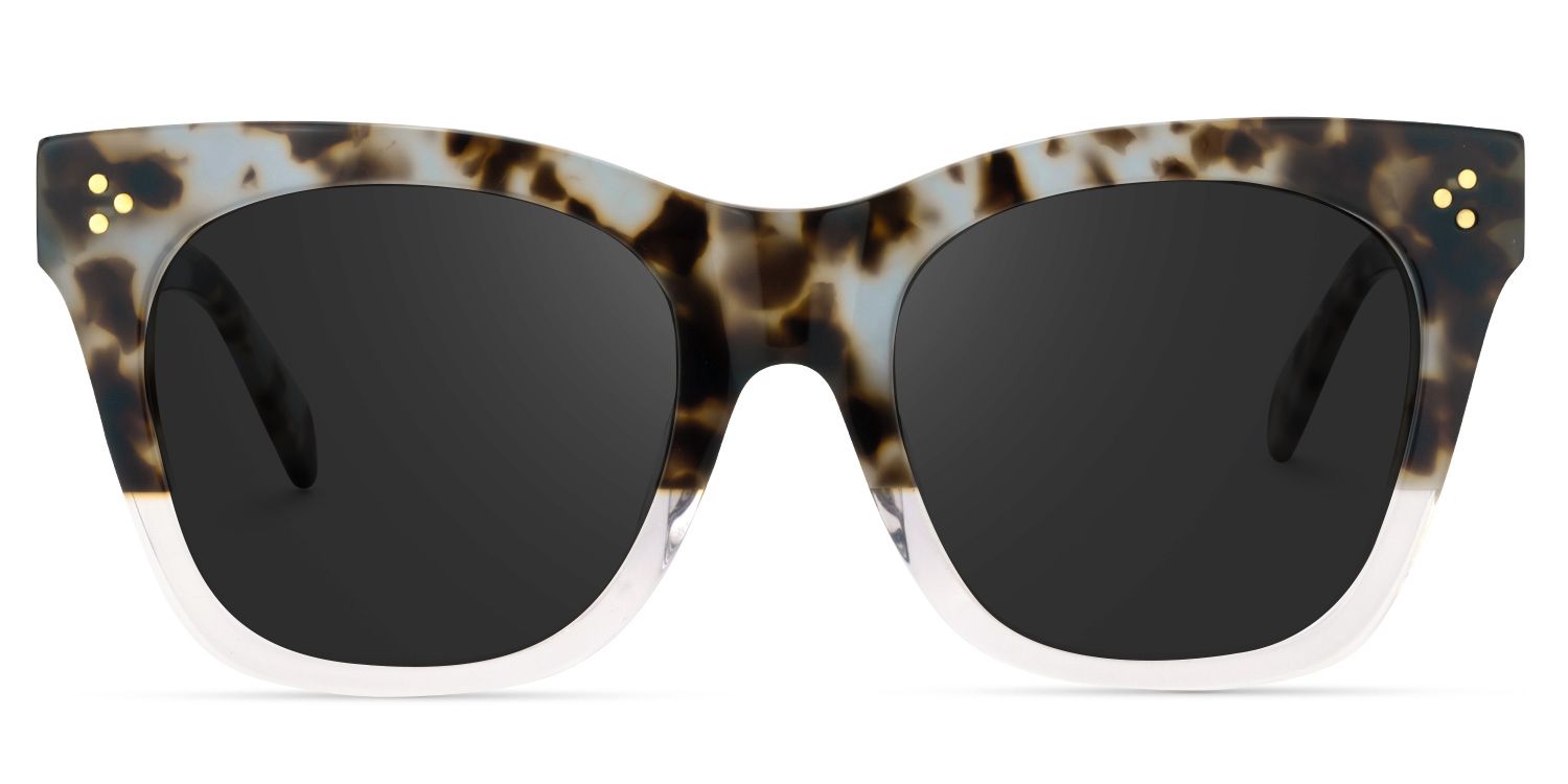Tandy Rectangle Light-Tortoise Sunglasses | ZEELOOL UK0