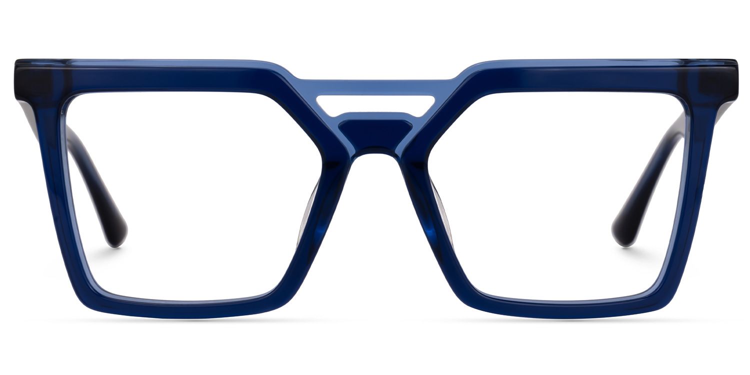 Demar Square Blue Glasses | ZEELOOL UK0