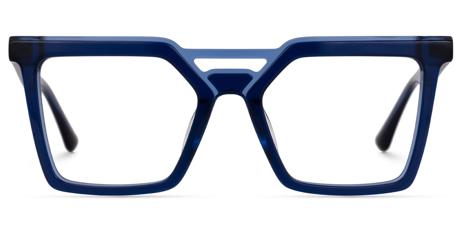 Demar Square Blue Glasses | ZEELOOL UK0