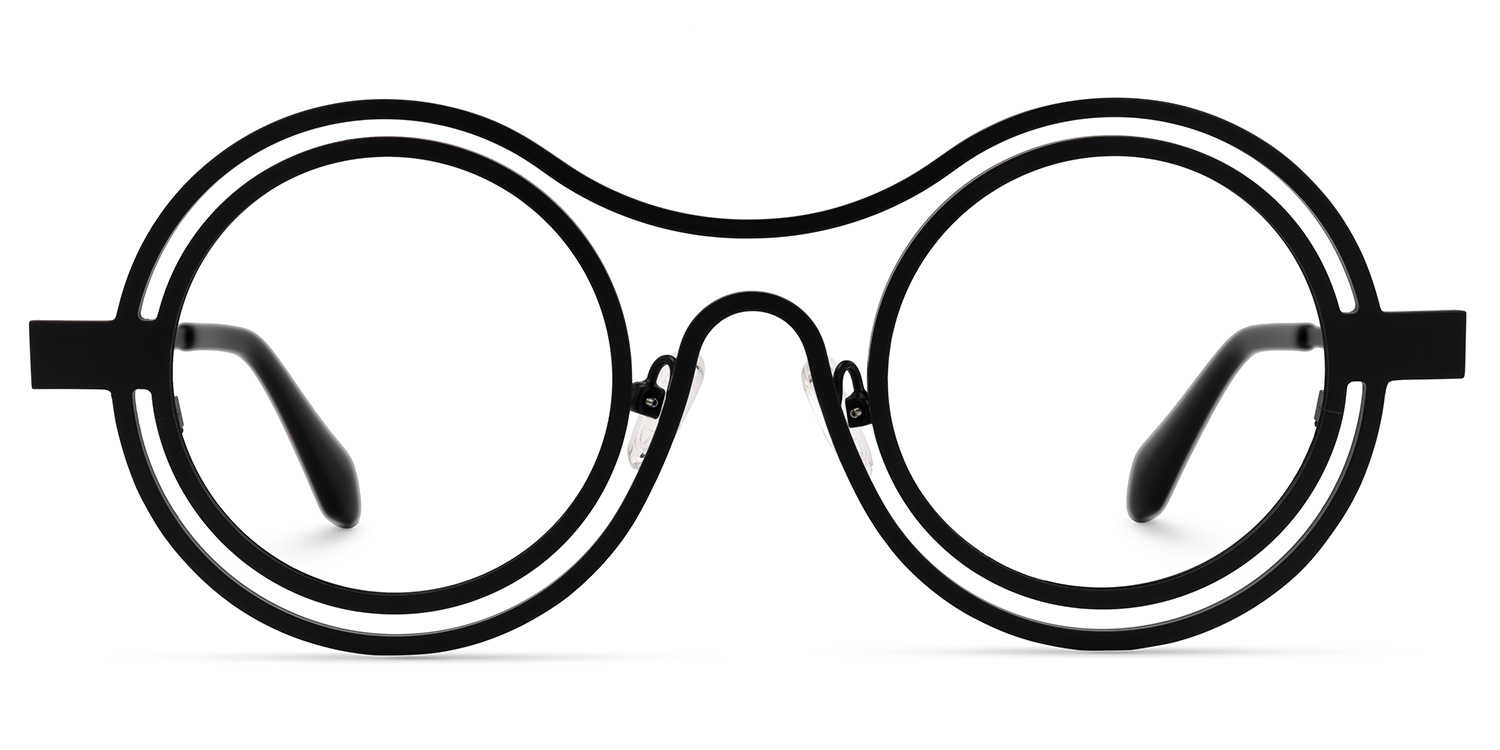 Paschal Round Black Glasses | ZEELOOL UK0