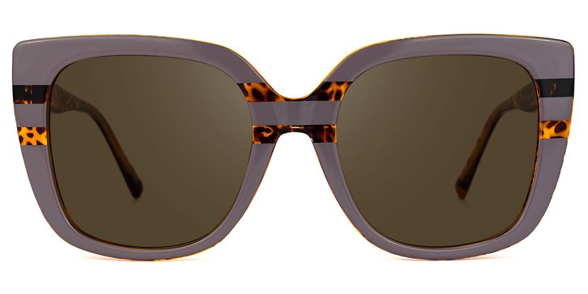 Brenda Mauve Square Sunglasses