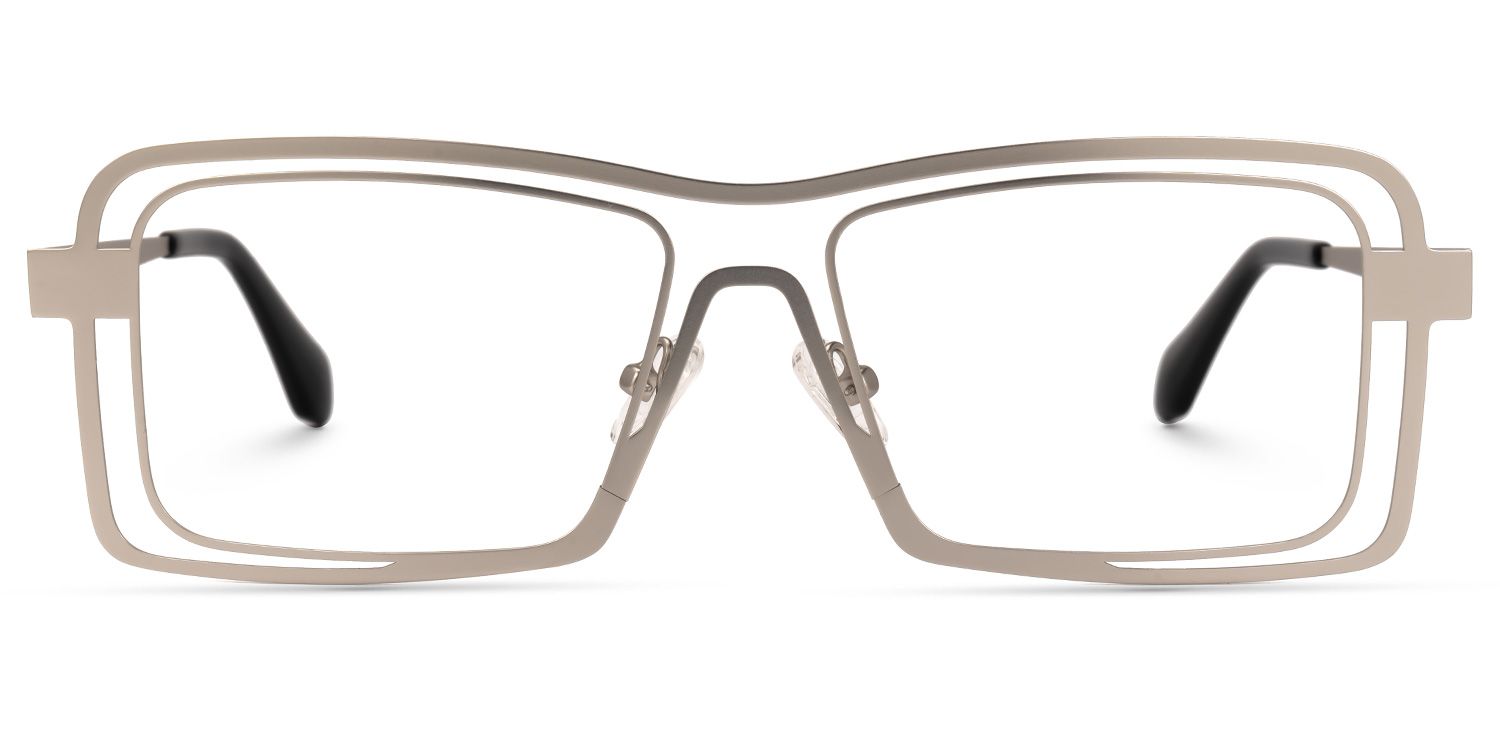 Tosin Square Silver Glasses | ZEELOOL UK0