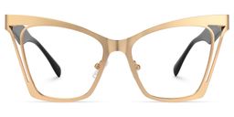 Adarsh Cateye Gold Glasses0