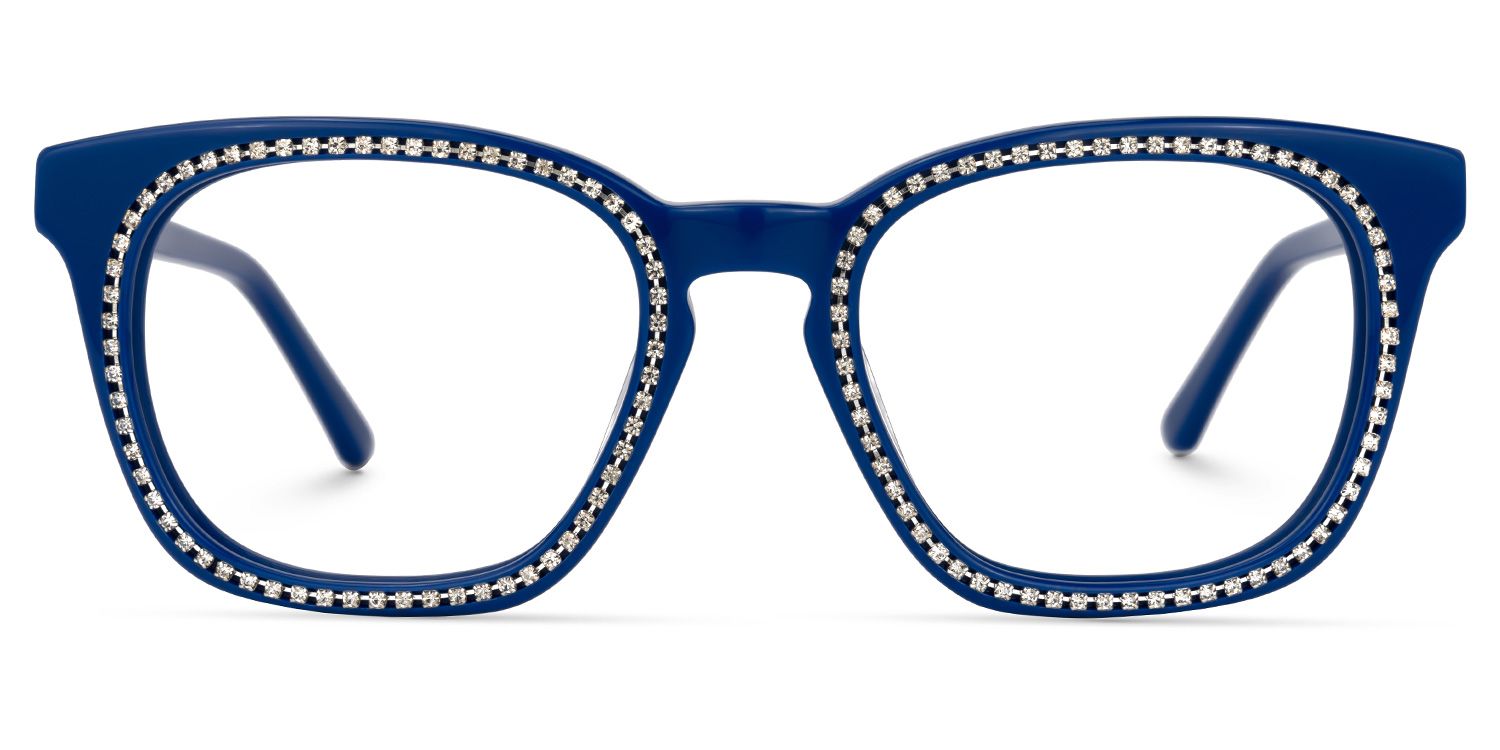 Ziva Square Blue Glasses | ZEELOOL UK0