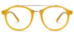 Lee Round Yellow Glasses0