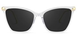Hilary Butterfly Clear Sunglasses0