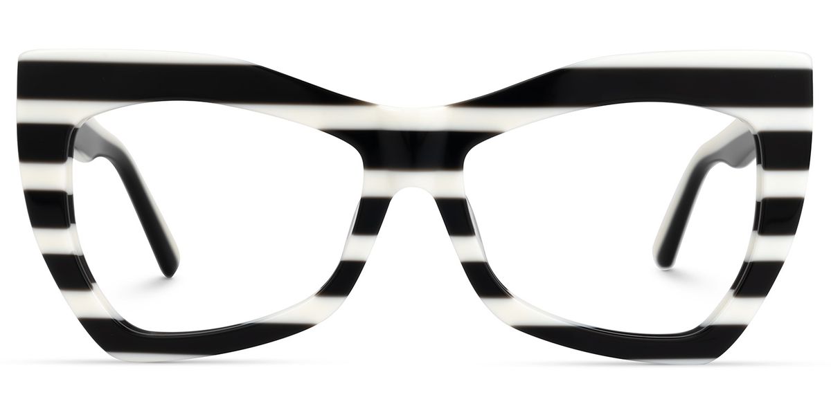 Bernita Geometric Black-White Glasses14