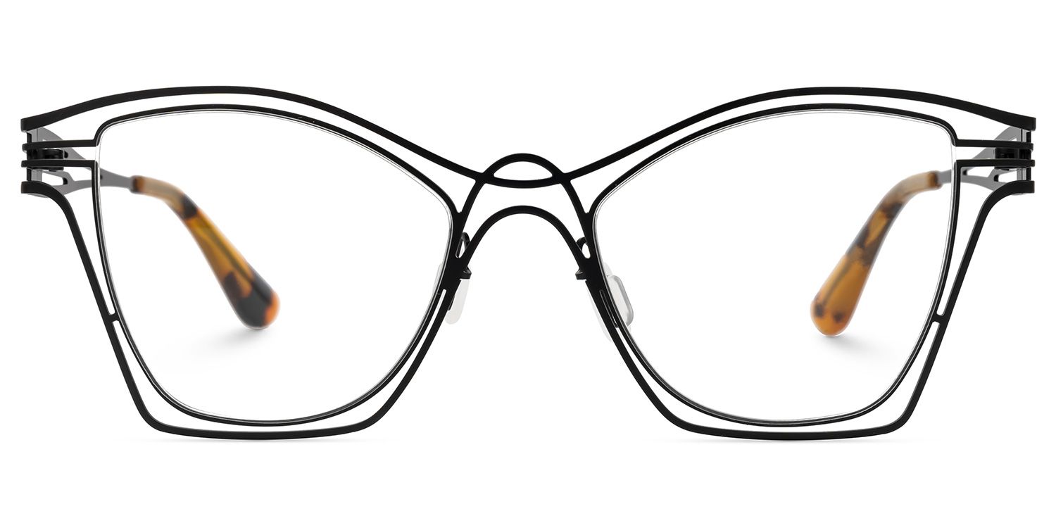Barajas Cateye Black Glasses | ZEELOOL UK0