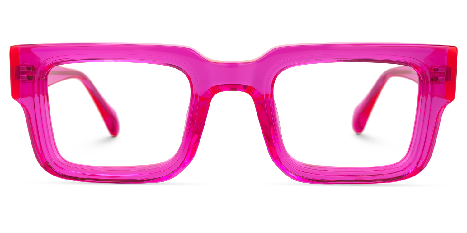 Glaucia Square Bright-Pink Glasses0