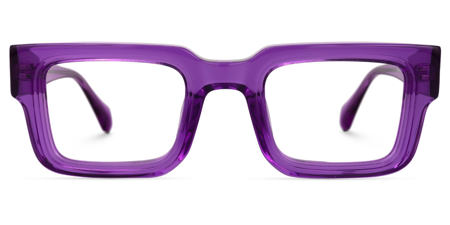 Glaucia Square Purple Glasses | ZEELOOL UK0