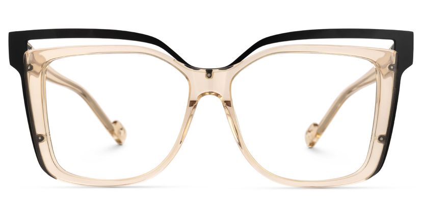 Twolla Square Beige Glasses