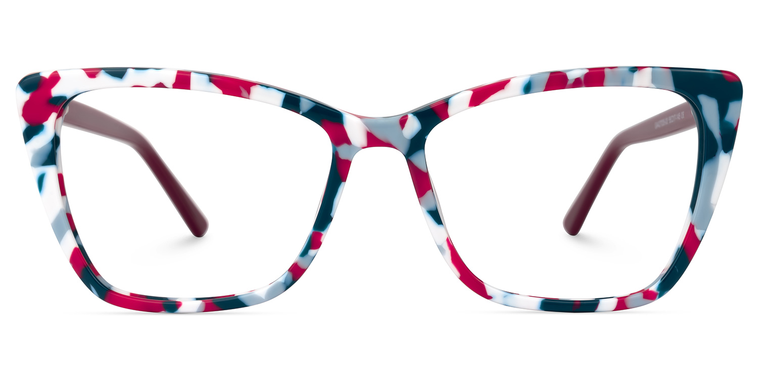 Fountain Cateye Blue-Red Glasses | ZEELOOL UK0