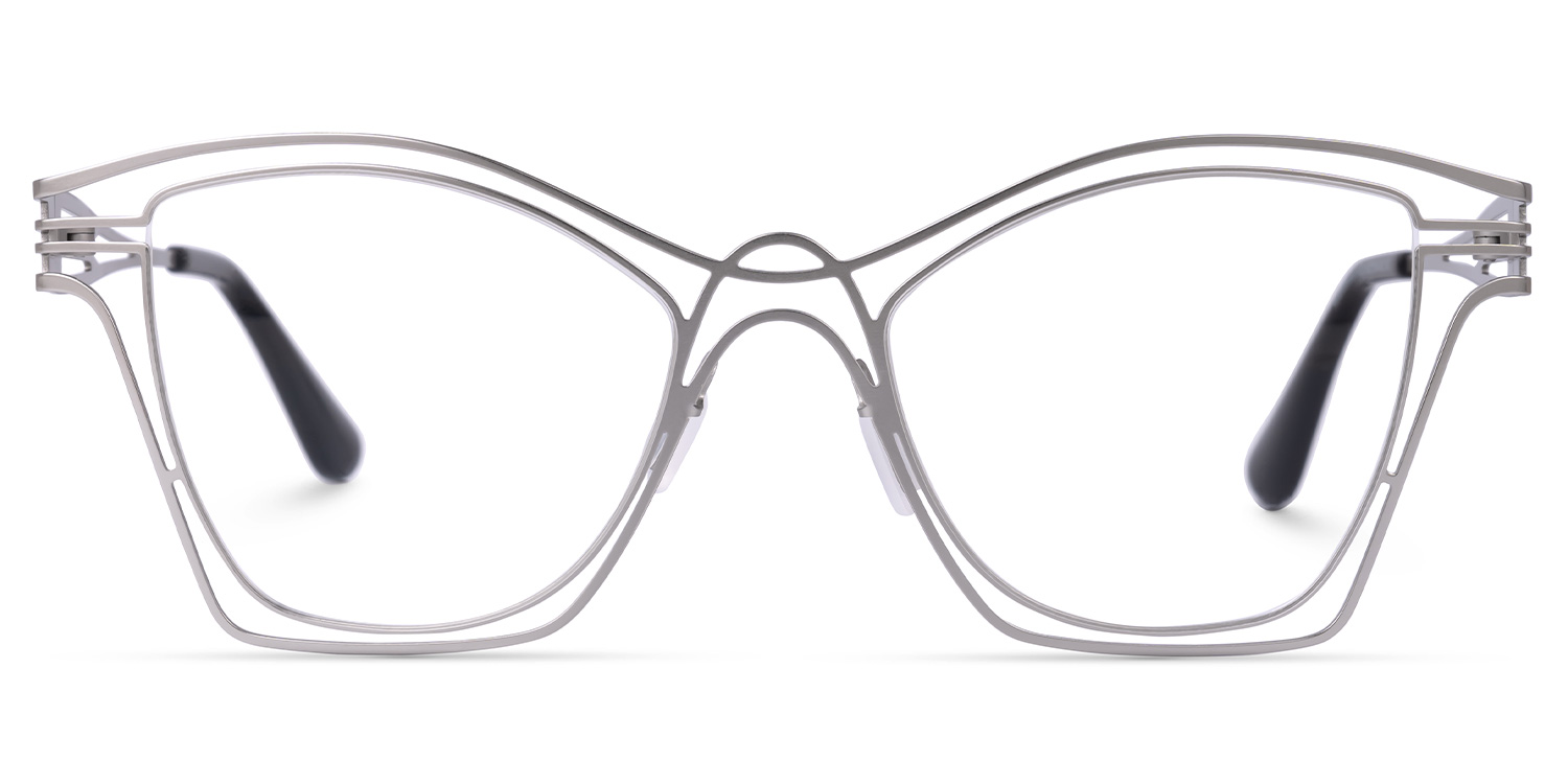 Barajas Cateye Silver Glasses | ZEELOOL UK0