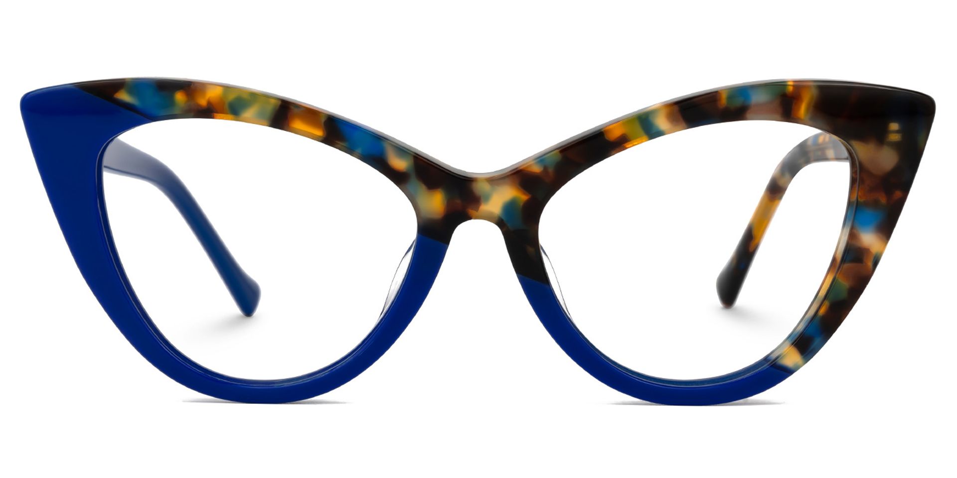Maxine Cateye Eyeglasses with Blue-Tortoise Frames0