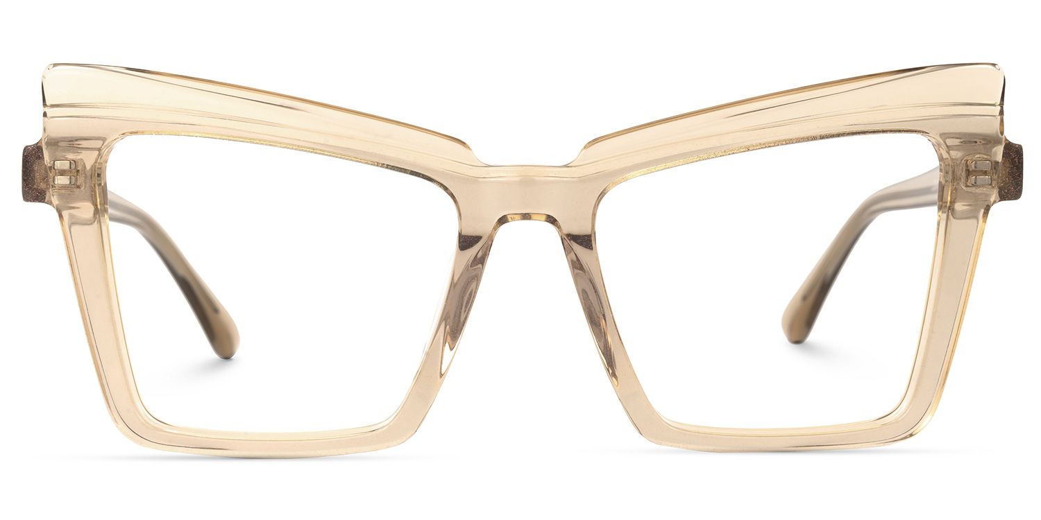 Conie Cateye Beige Glasses | ZEELOOL UK0