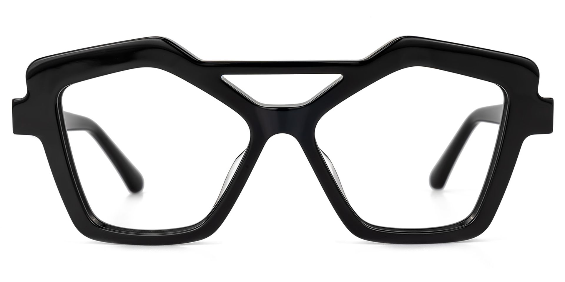 Keawna Geometric Black Glasses | ZEELOOL UK0