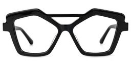 Keawna Geometric Black Glasses0