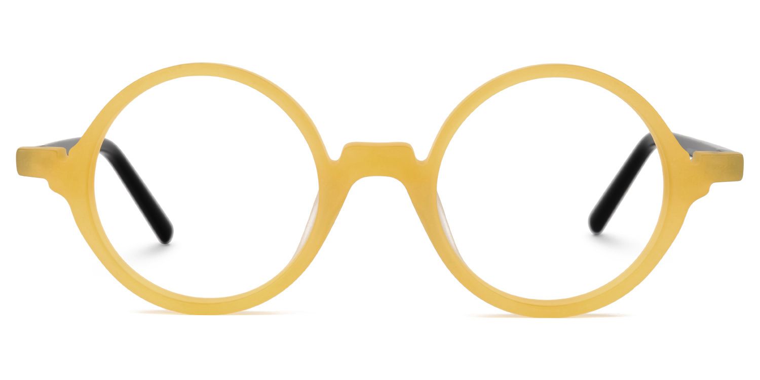 Otto Round Yellow Glasses | ZEELOOL UK0