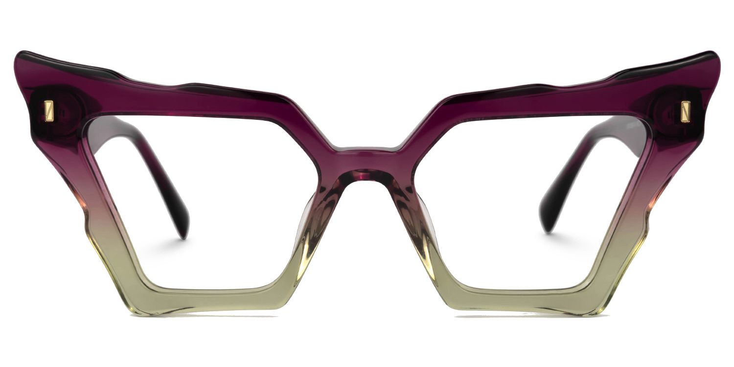 Jeralys Cateye Purple-Green Glasses | ZEELOOL UK0