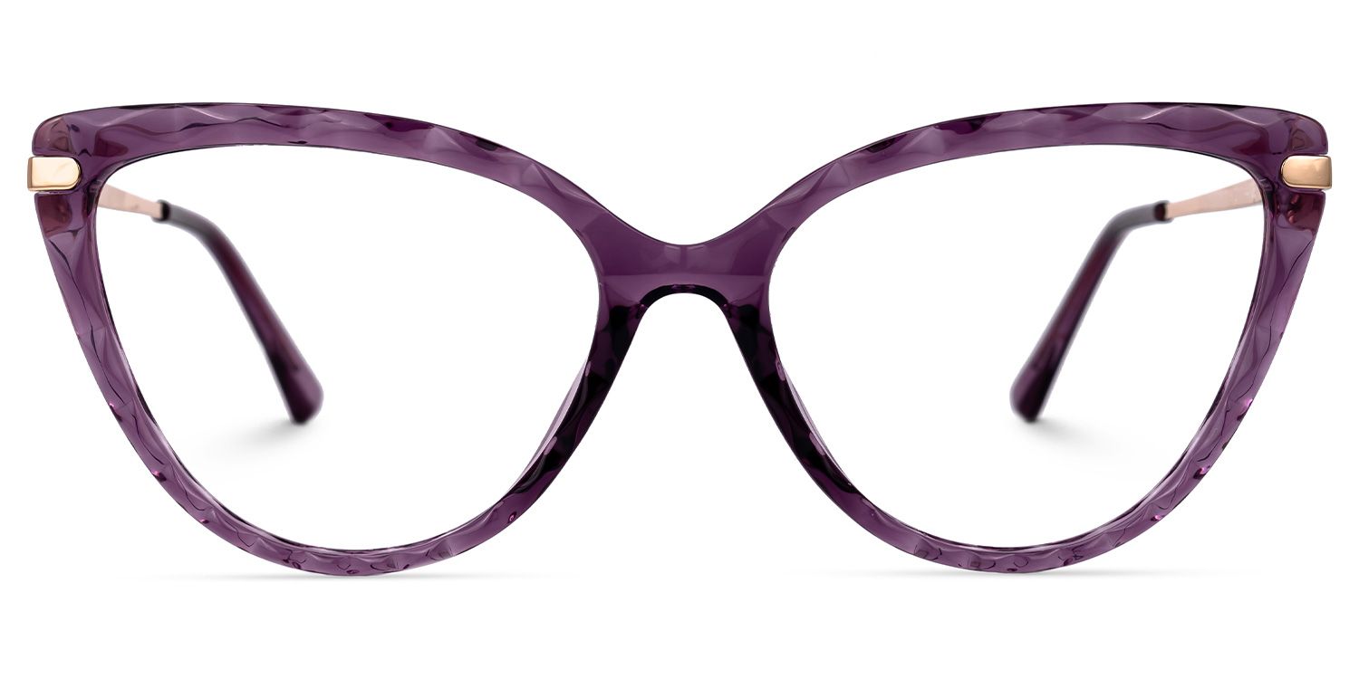 Lucas Cateye Purple Glasses | ZEELOOL UK0