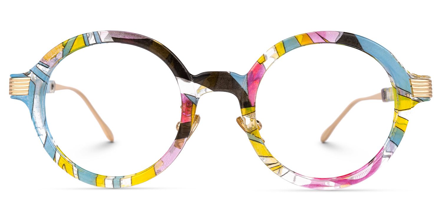 Dylan Round Multicolor TR90 Frame Glasses | ZEELOOL UK0