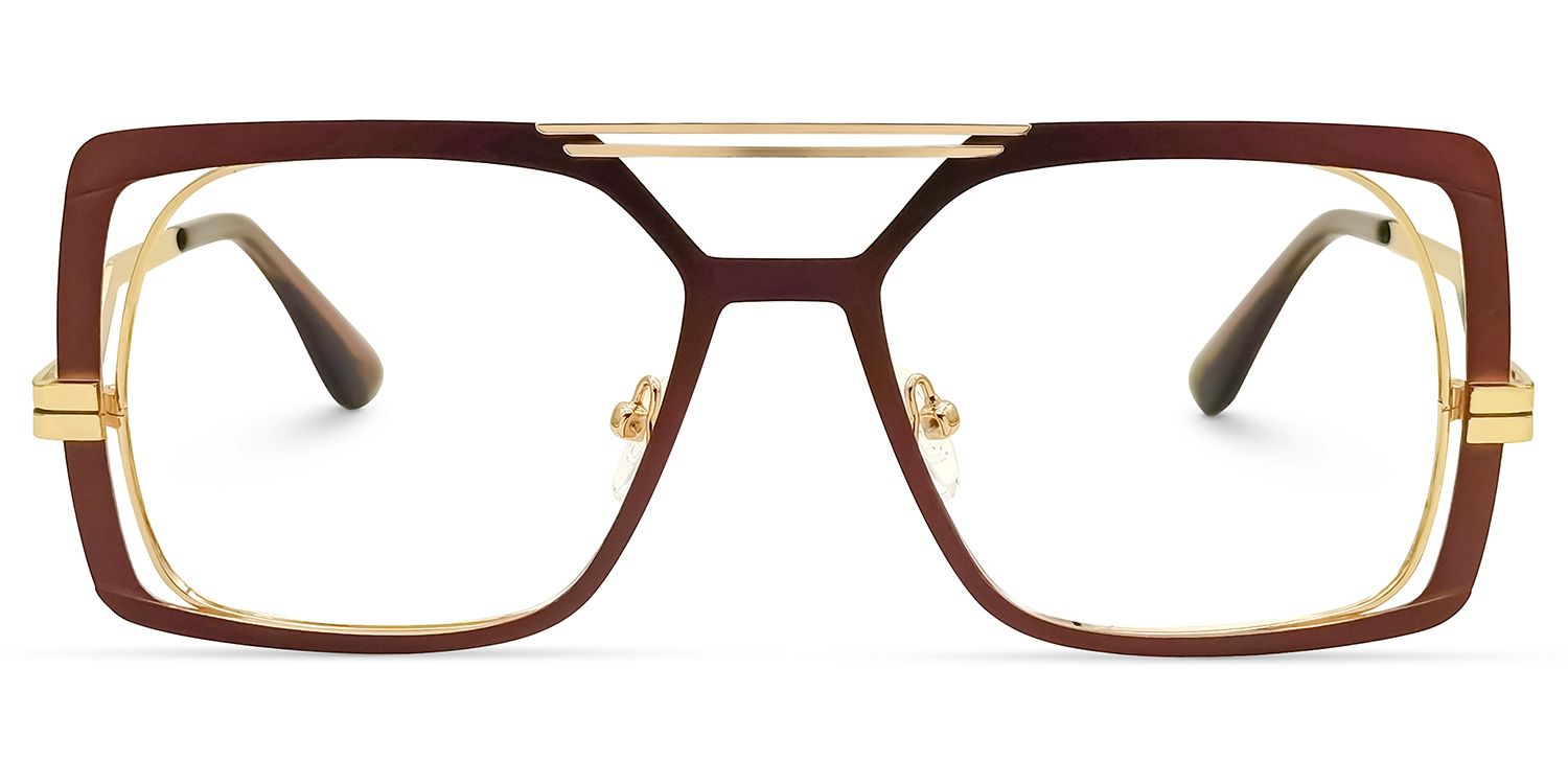 Karim Aviator Brown Glasses | ZEELOOL UK0