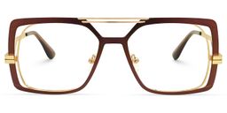 Karim Aviator Brown Glasses0