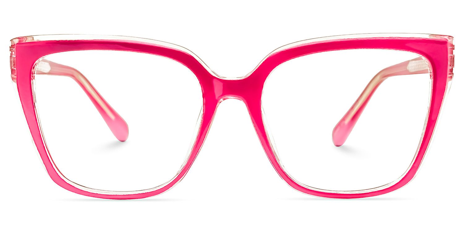 Karki Square Bright-Pink Glasses | ZEELOOL UK0