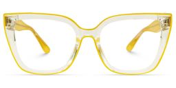 Mirta Yellow Square Glasses0
