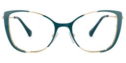 Odalis Cateye Peacock-Green Glasses0