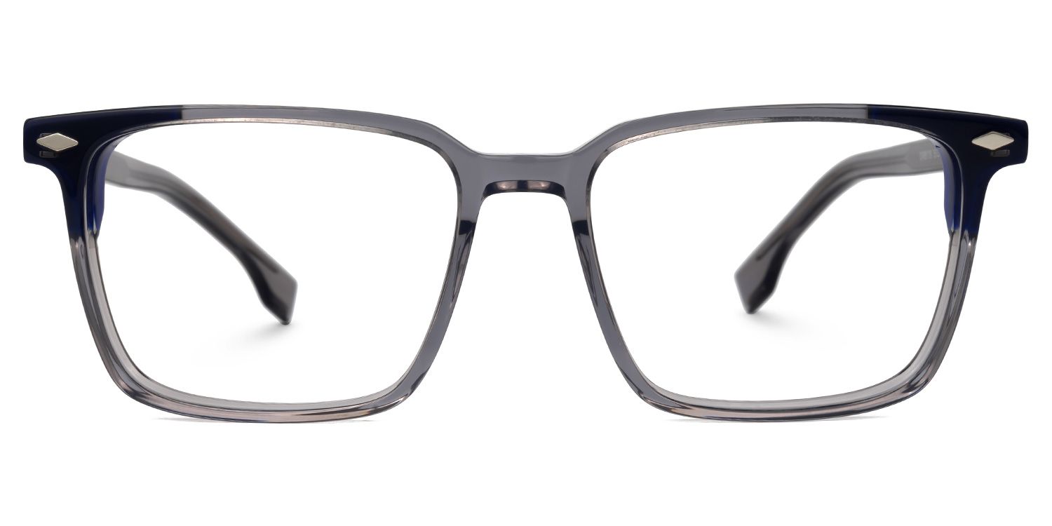 Davila Rectangle Gray Glasses | ZEELOOL UK0