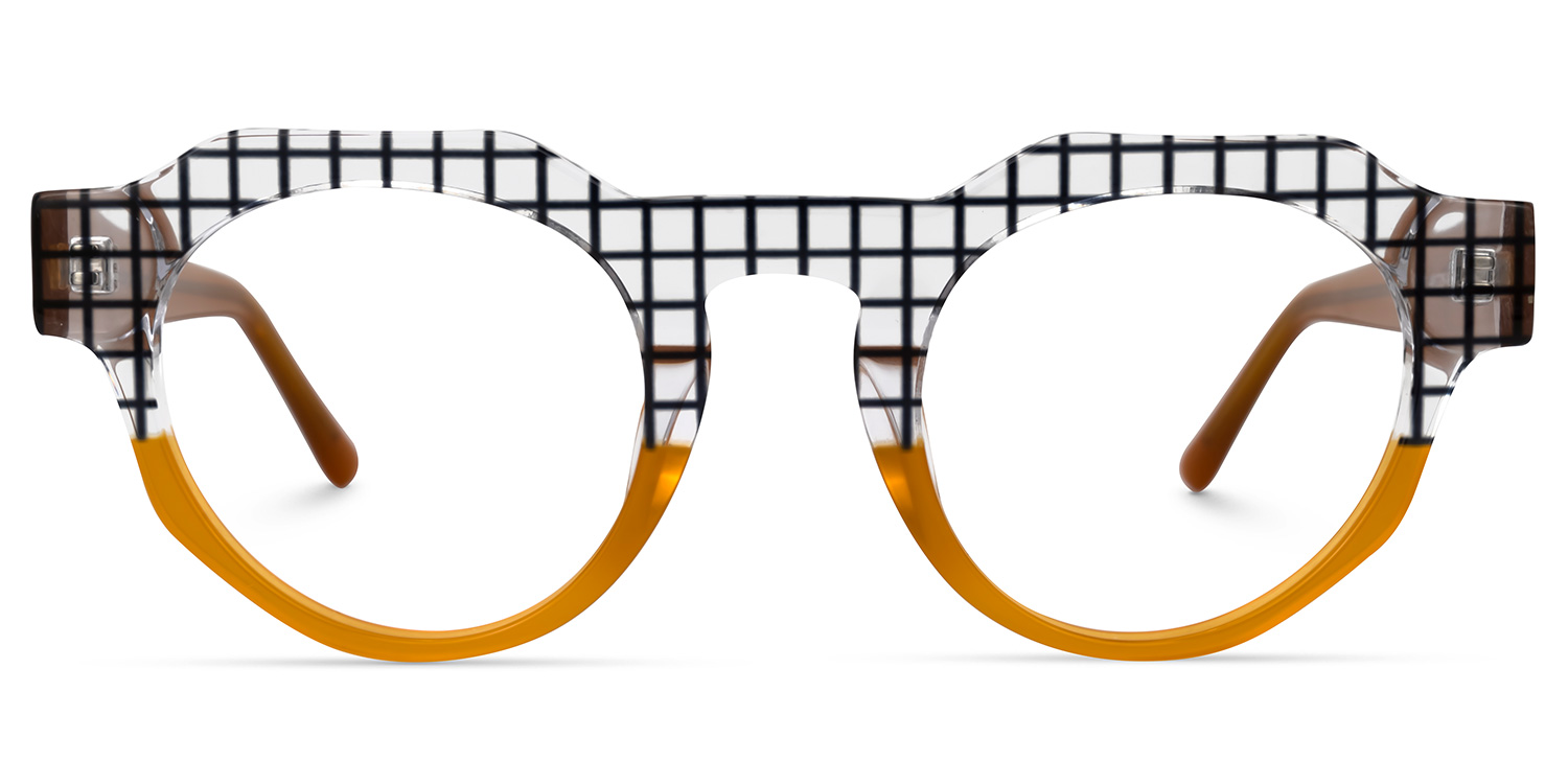 Karla Geometric Brown Glasses0