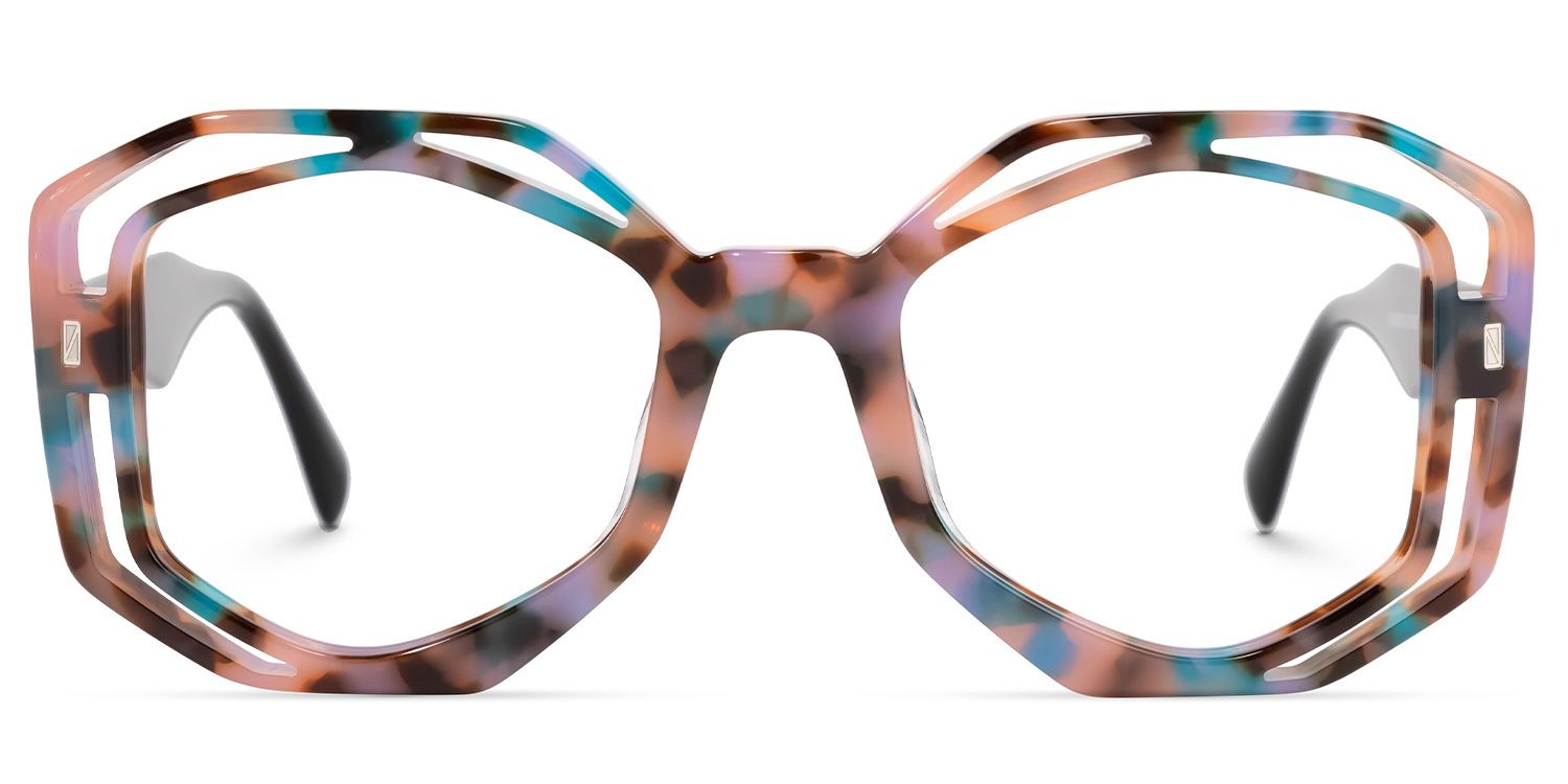 Bobbie Geometric Pink-Tortoise Eyeglasses & Frames0