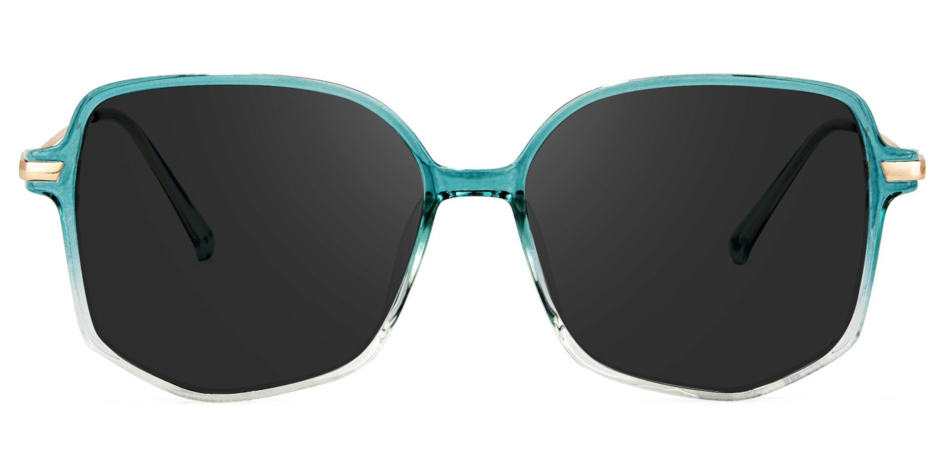 Payton Geometric Green Sunglasses | ZEELOOL UK0