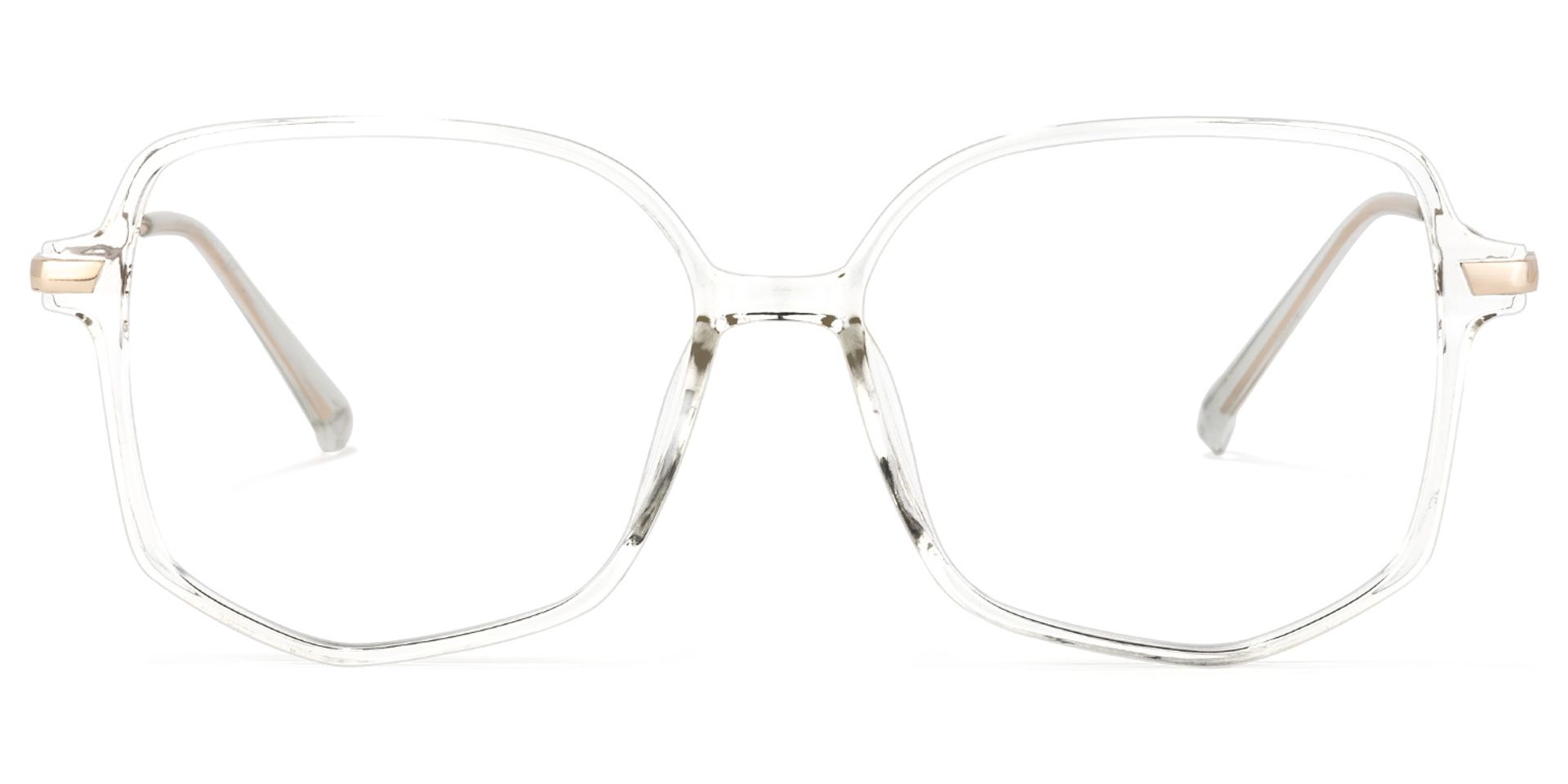 Payton Geometric Clear Eyeglasses | ZEELOOL UK0