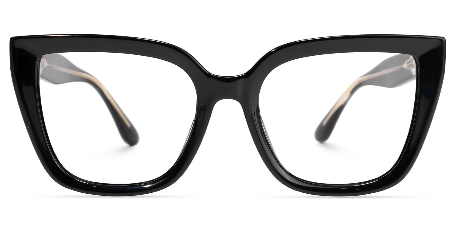 Mirta Square Black Glasses | ZEELOOL UK0