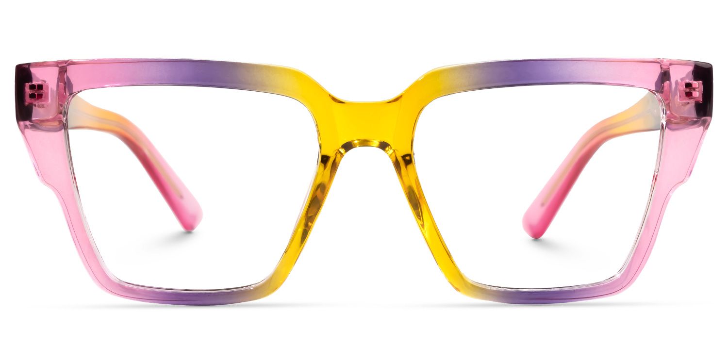 Hemazro Square Pink Glasses | ZEELOOL UK0