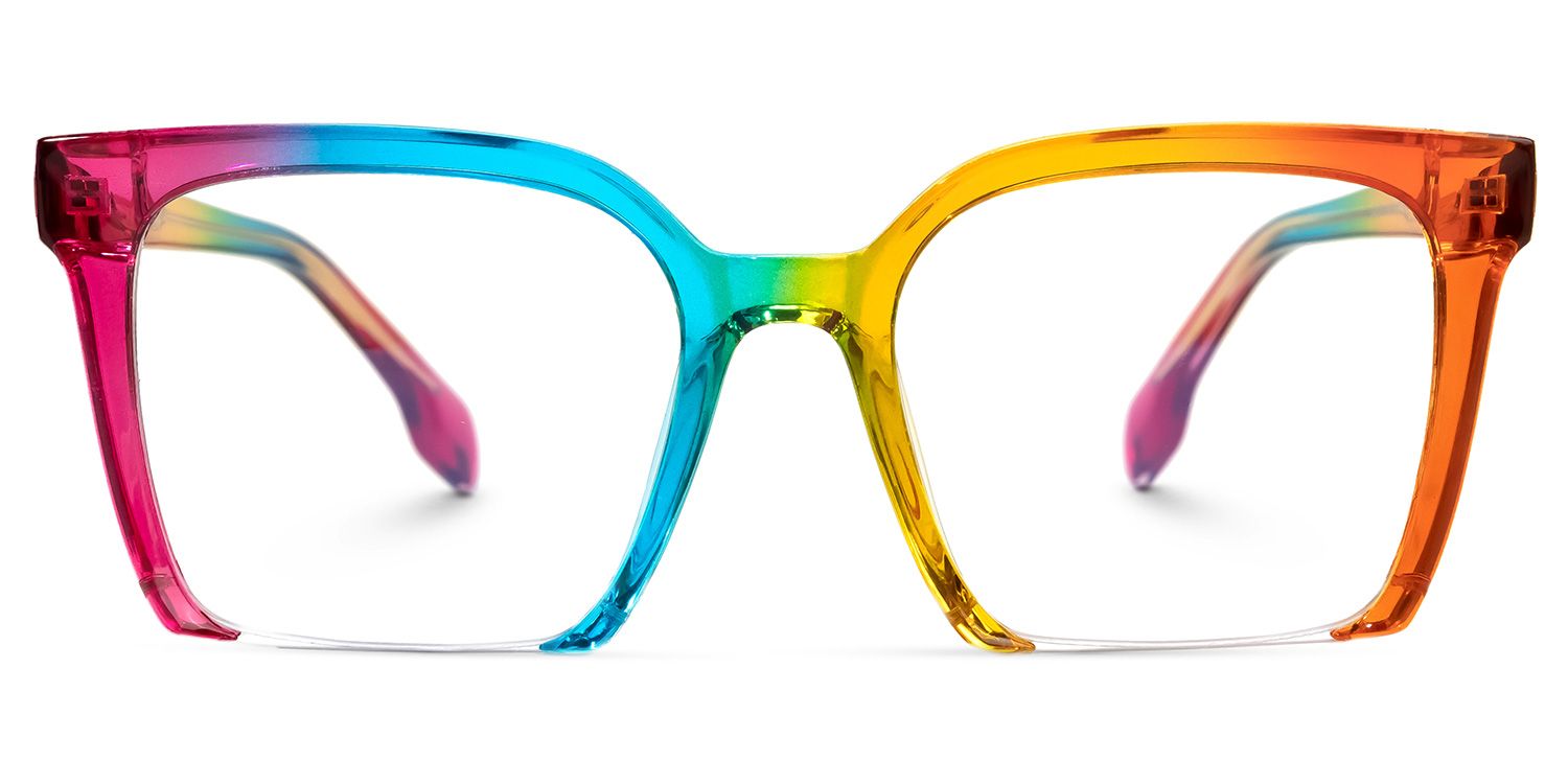 Misty Square Colorful Glasses | ZEELOOL UK0