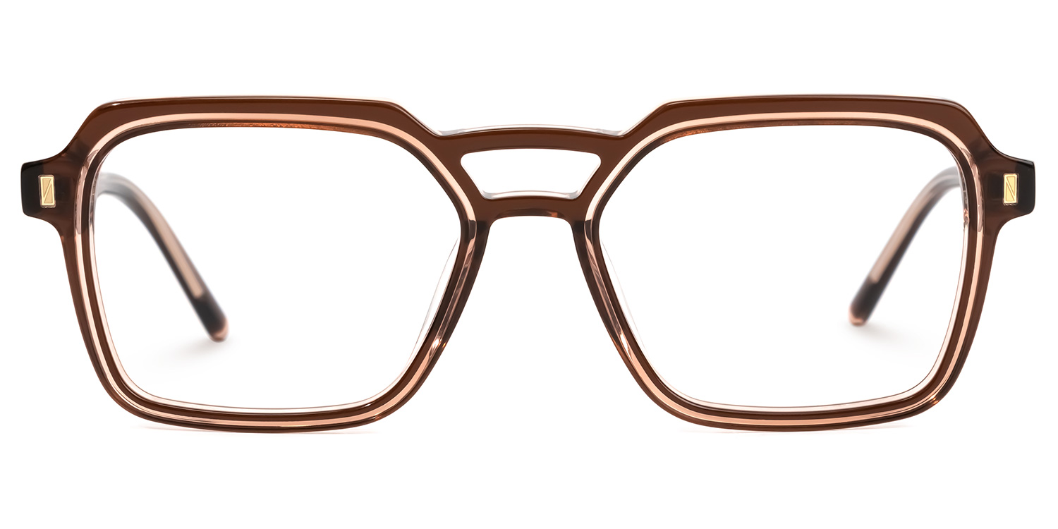 Beasley Square Brown Glasses0